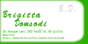 brigitta domsodi business card